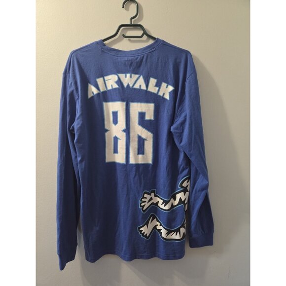 Airwalk Long Sleeves Blue Men T-Shirt Medium Pre-Owned - Picture 3 of 7